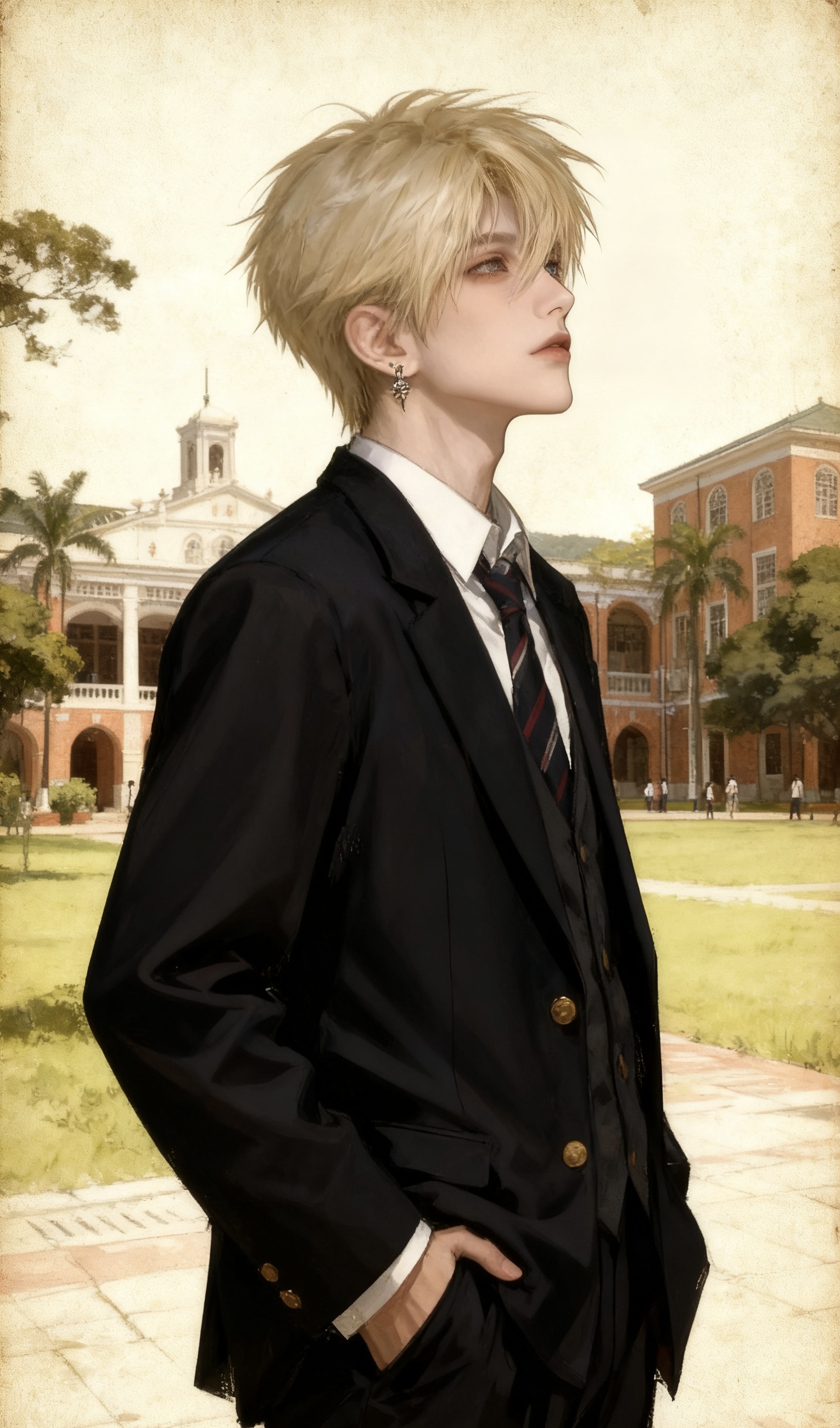 校园中的陈敬乐