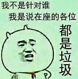 不要误会啊，我不是针对谁，我是说在座的各位都是垃圾
