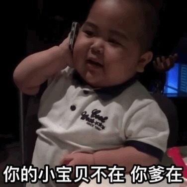 小胖接电话:你的小宝贝不在,你爹在表情包