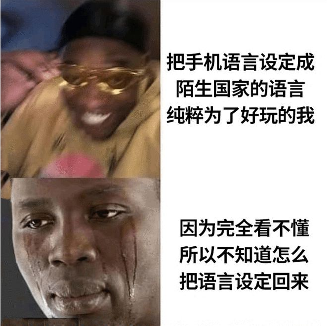 把手机语言设定成陌生国家语言后改不回来的我