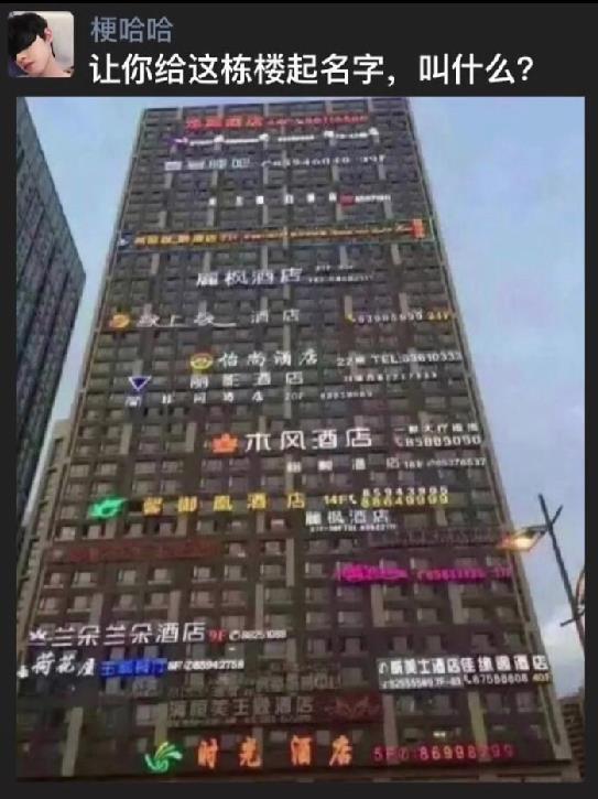 一栋楼全是酒店宾馆的搞笑图—“精绝古城”