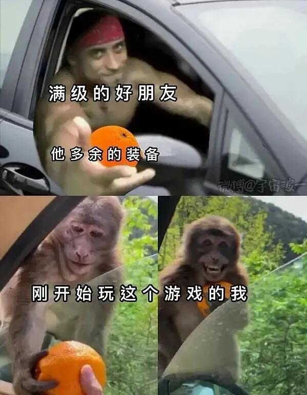 当满级的朋友送了一个他多余的装备给新手的我