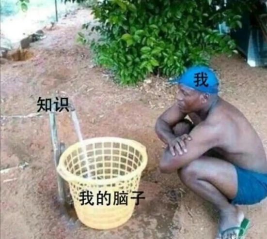 知识 我的脑子 我(垃圾桶接水搞笑图)