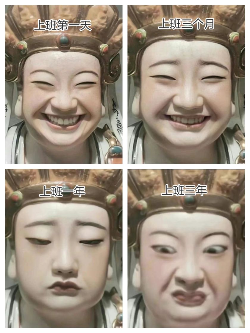 无语菩萨上班表情包_文物菩萨系列表情包