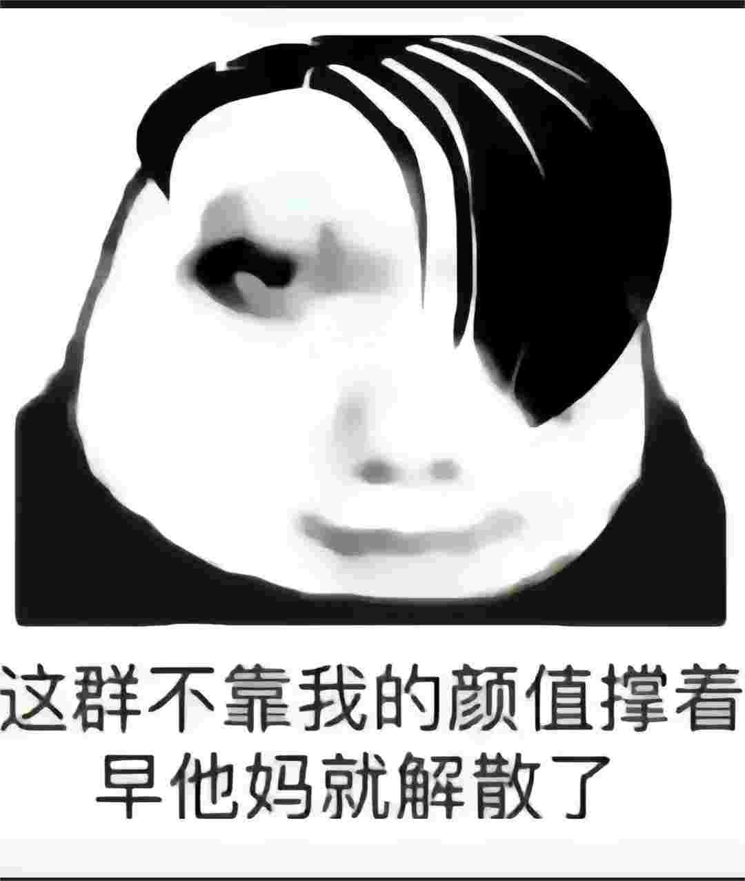 这群不靠我的颜值撑着早TM解散了表情包