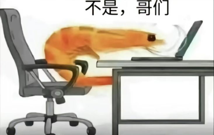 虾头表情包不是哥们_虾坐在电脑旁震惊(原图可下载)